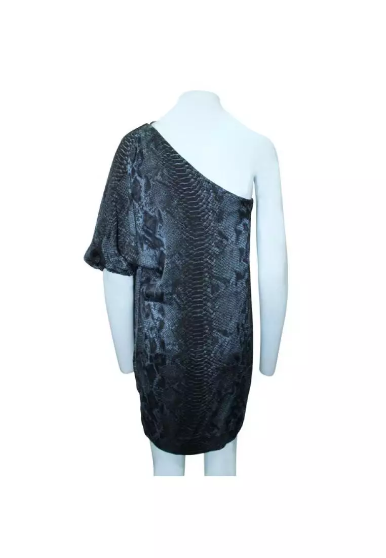 One shoulder snakeskin outlet dress