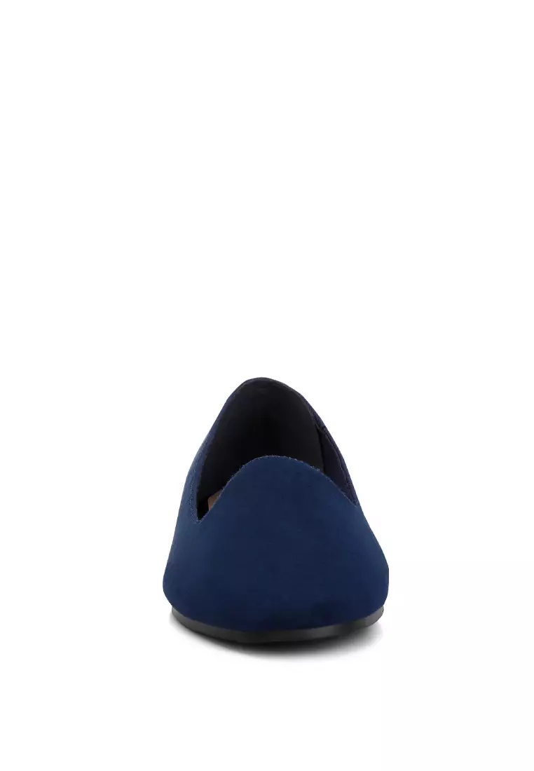 Navy Casual Flat Ballerinas