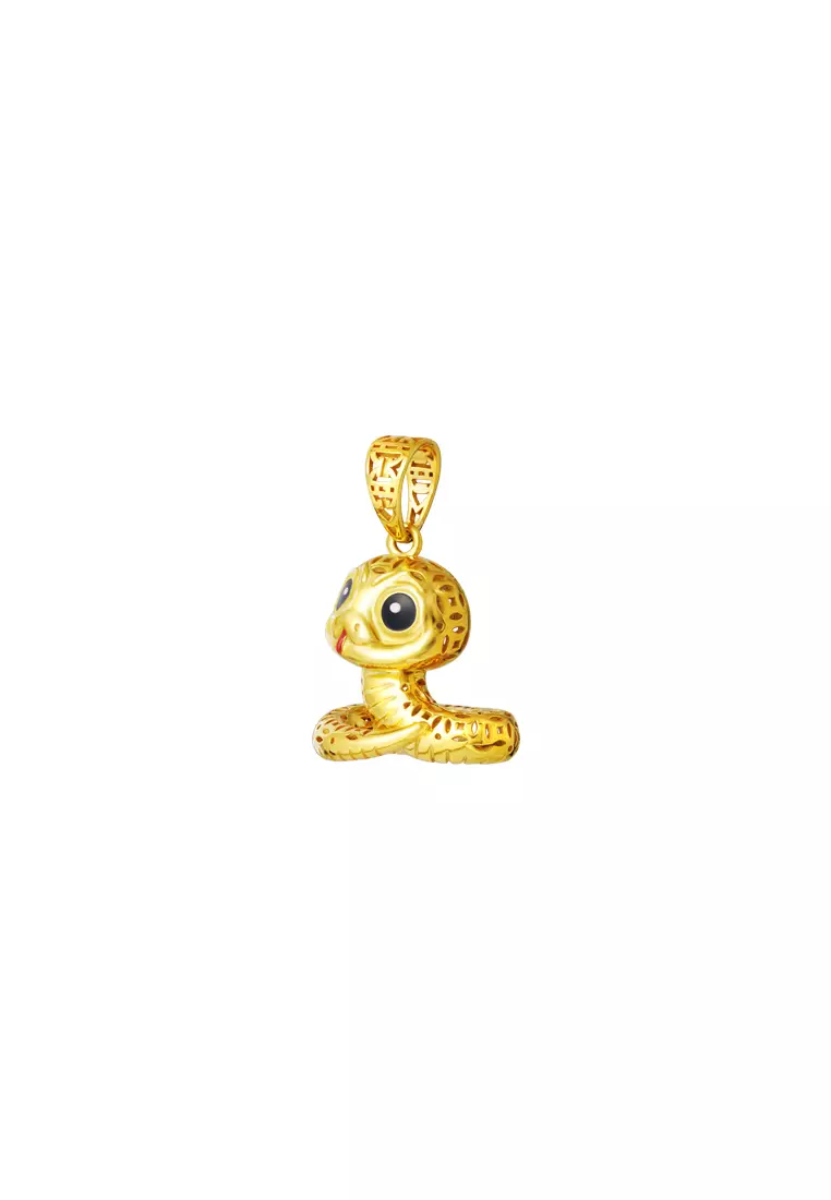 TOMEI Auspicious Snake Pendant, Yellow Gold 916