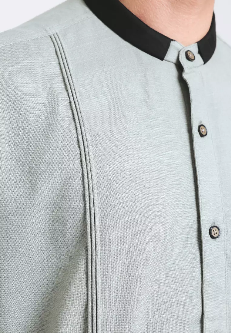 Emba Denim - Arsalan Kemeja Koko Pria Lengan Pendek Regular Light Green