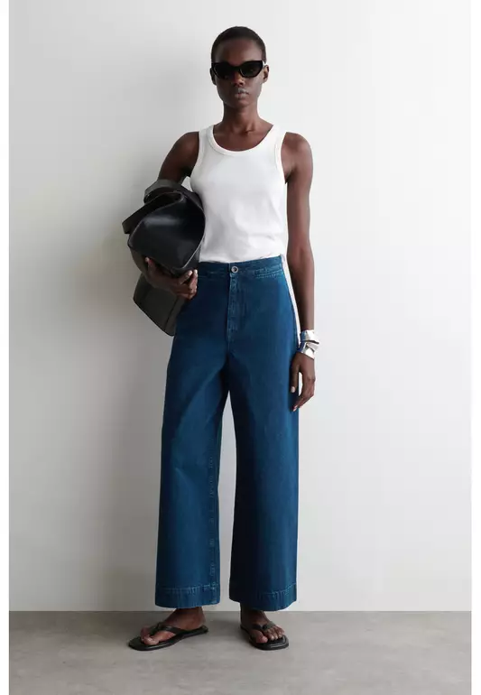 WIDE-LEG DENIM TROUSERS