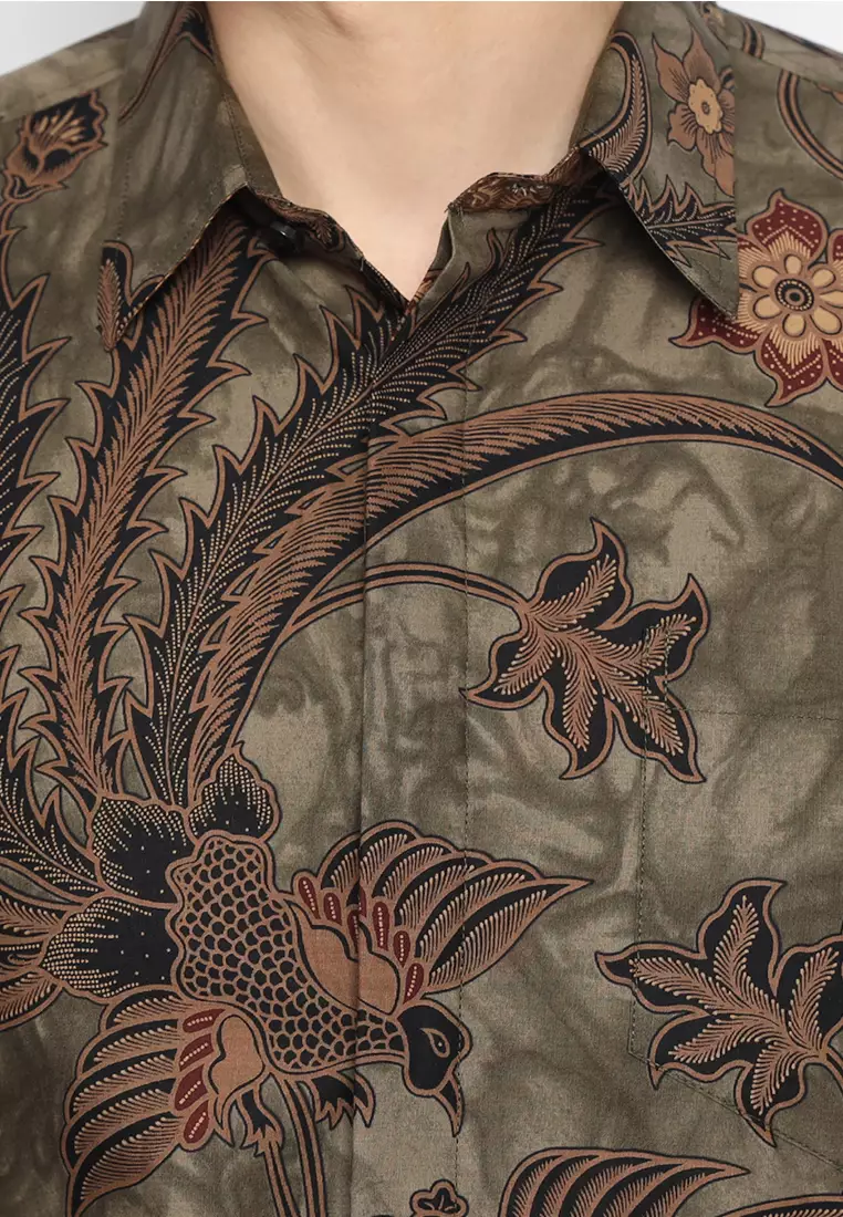 Kemeja Batik Pria Bathara - Sage