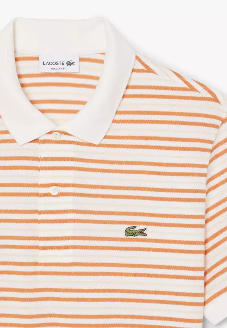 Classic Fit Striped Petit Piqué Polo Shirt