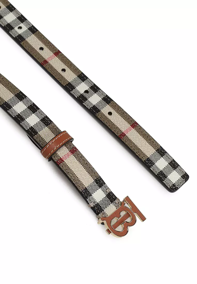 TB Monogram Check Belt 20mm (ct)