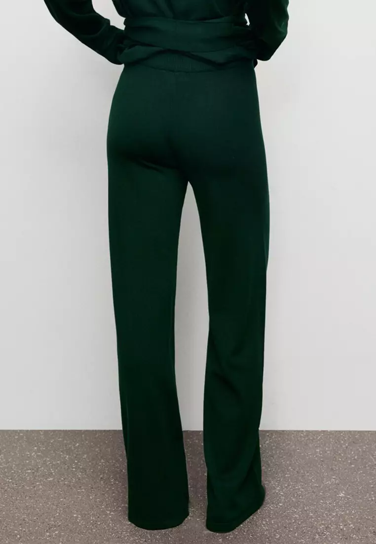 Knitted Trousers with Stitching Detail
