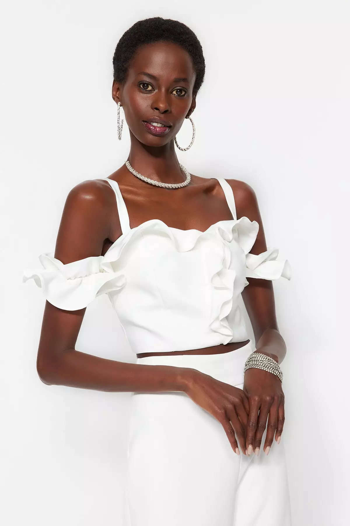 Ruffle 2025 bustier top