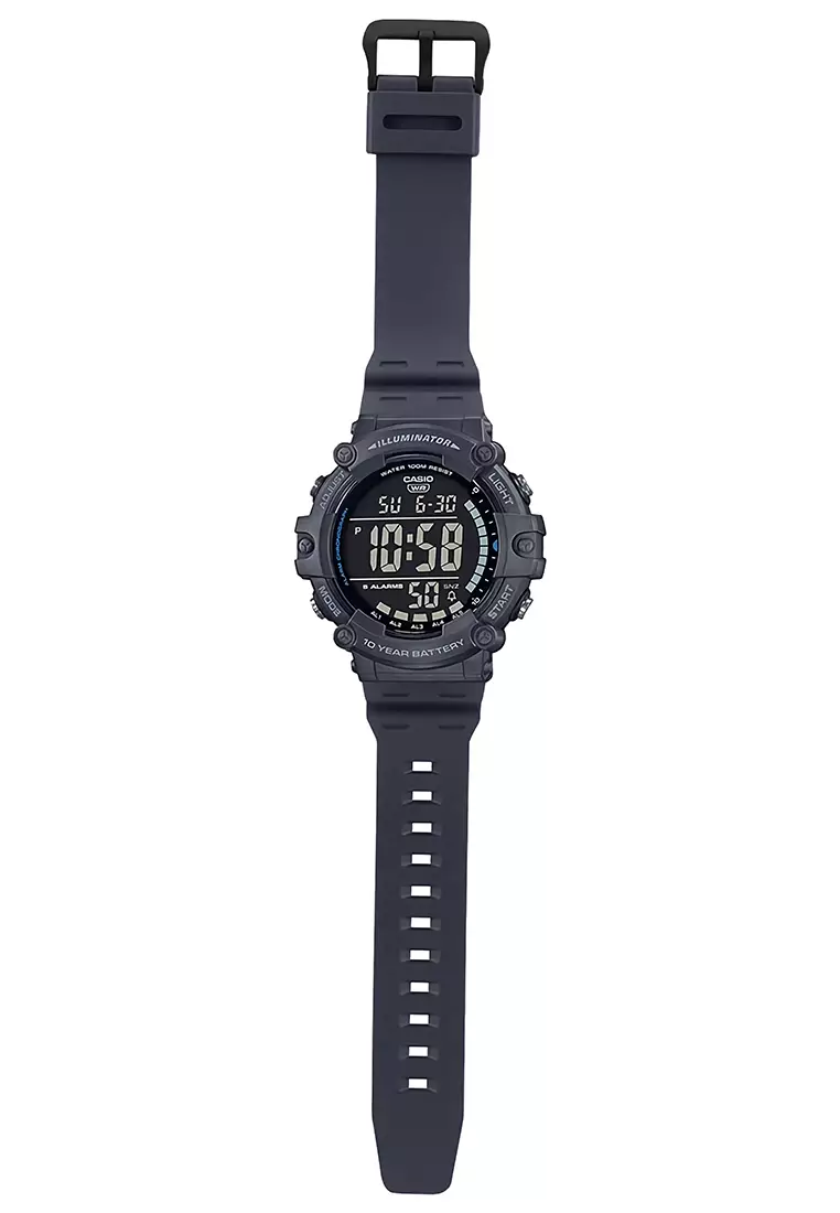 Casio - Jam Tangan Digital Pria - Black - Resin Strap - AE-1500WH-8BVDF
