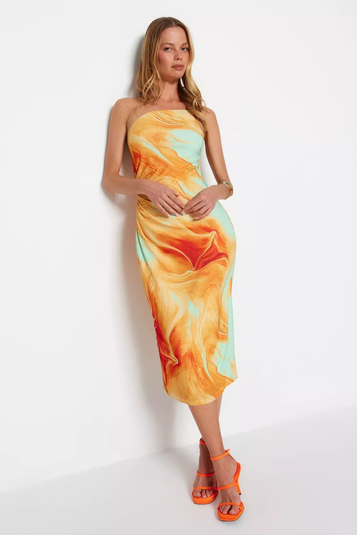 Printed Slinky Dress