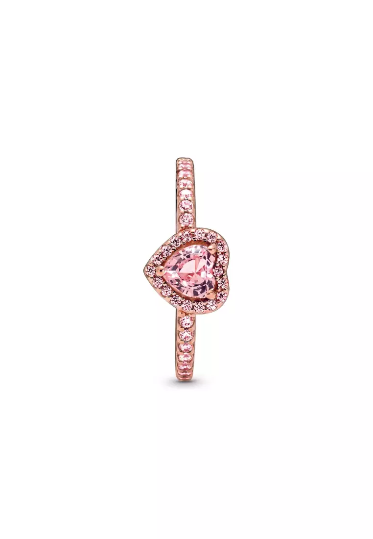 Sparkling Elevated Heart Ring