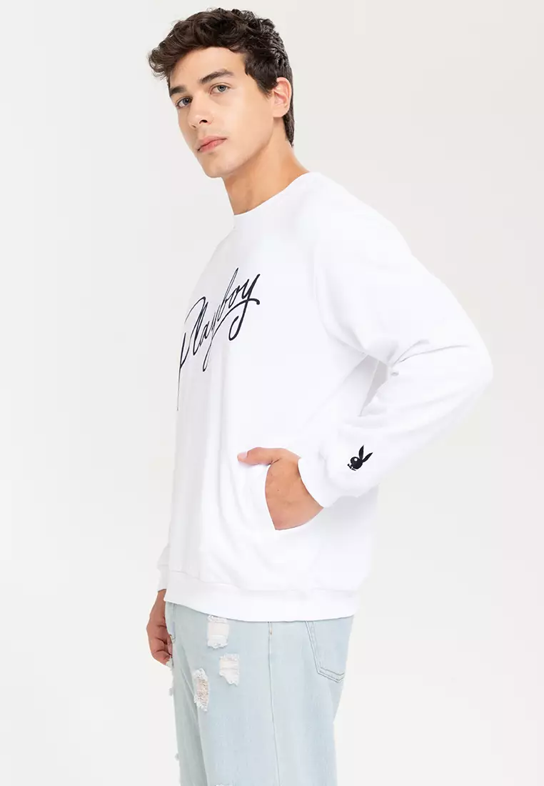 White playboy sweatshirt cheap