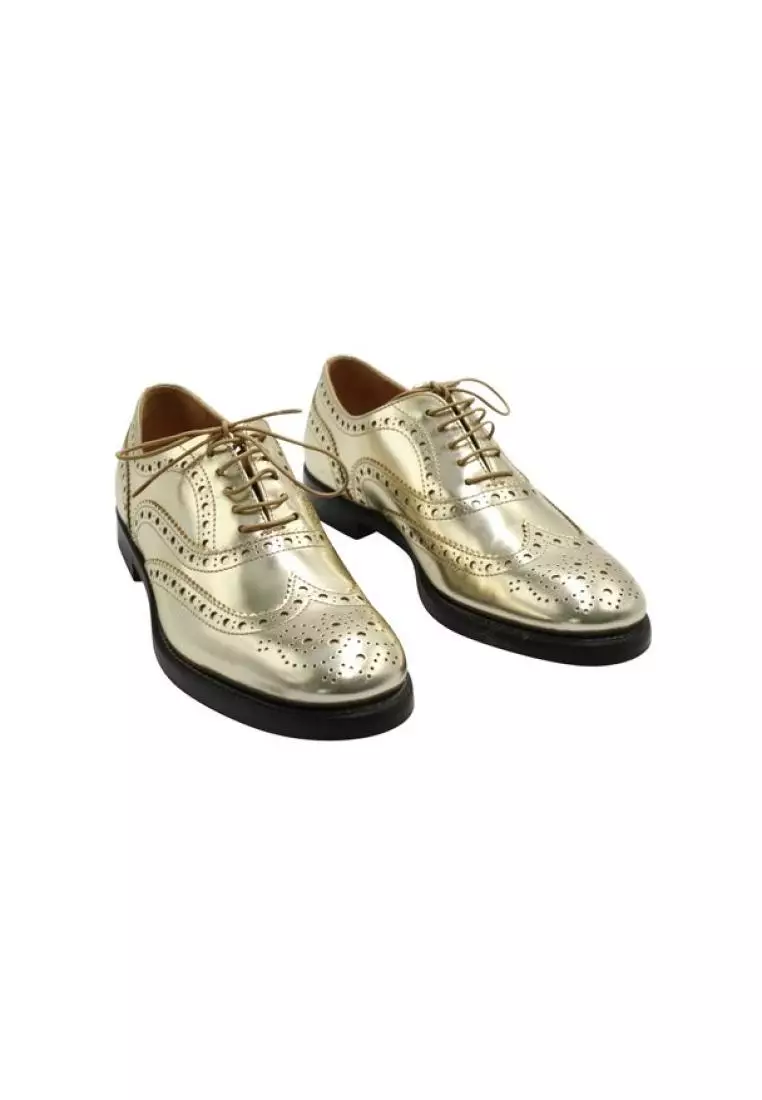 Men's gold 2025 oxford shoes