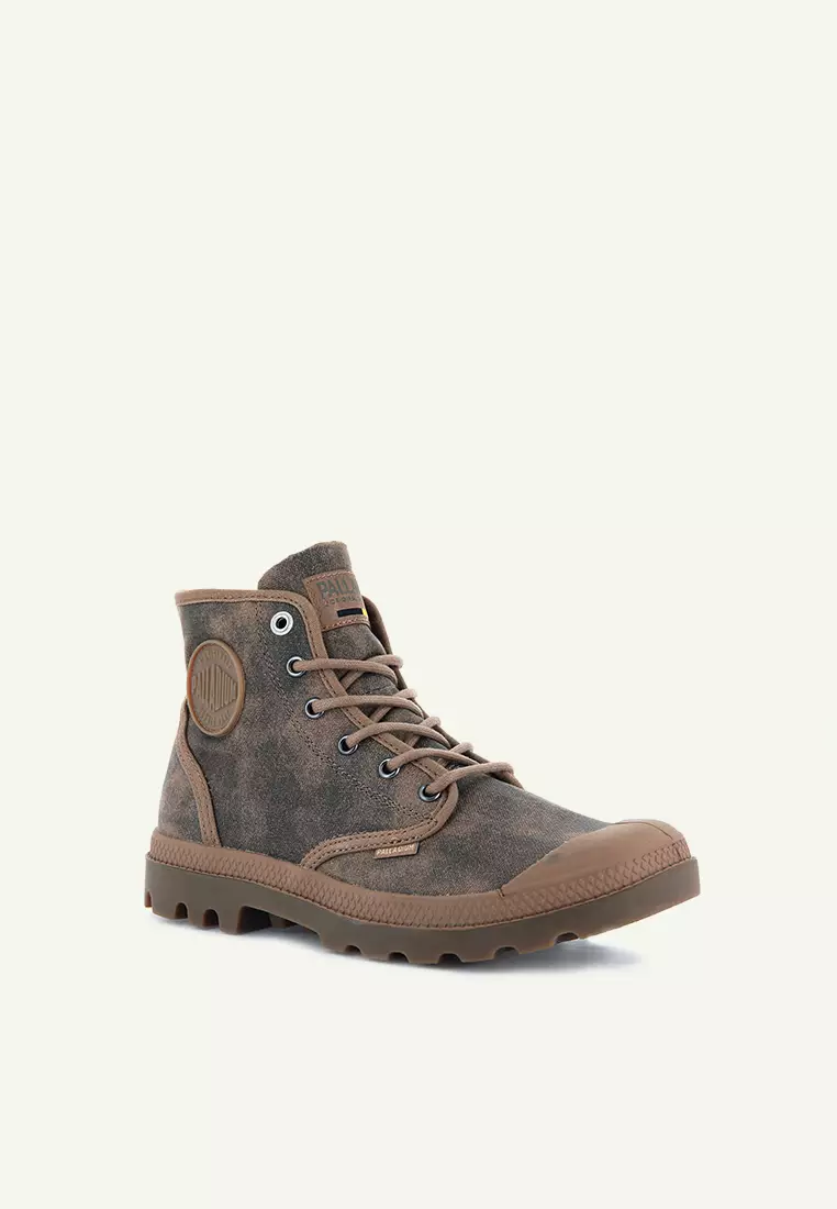 Palladium pampa hi leather tan flat ankle boots online