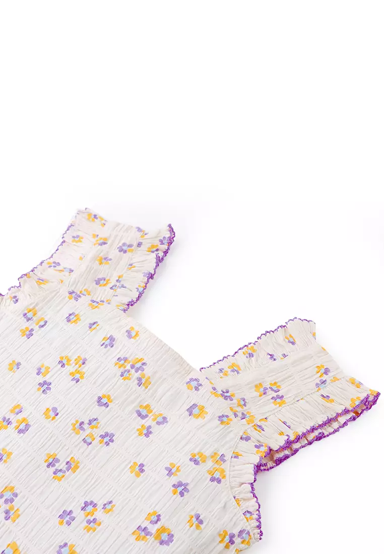 Laura Sleeveless Smocked Top