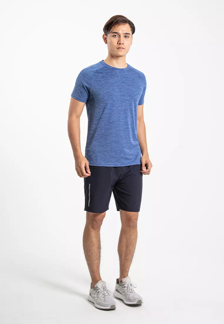 Forest Dri-Fit Quick Dry T Shirt Men Round Neck Sports Tee | 23751-31Blue