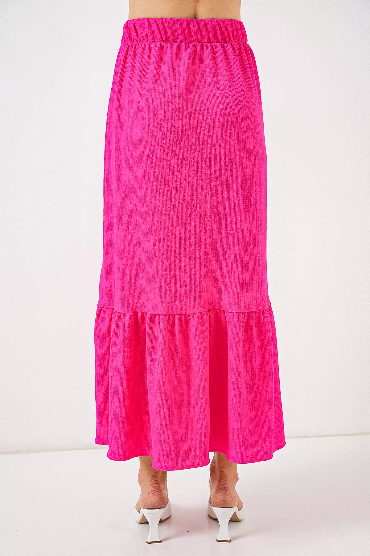 1886 Long Knitted Skirt - A.Fuchsia