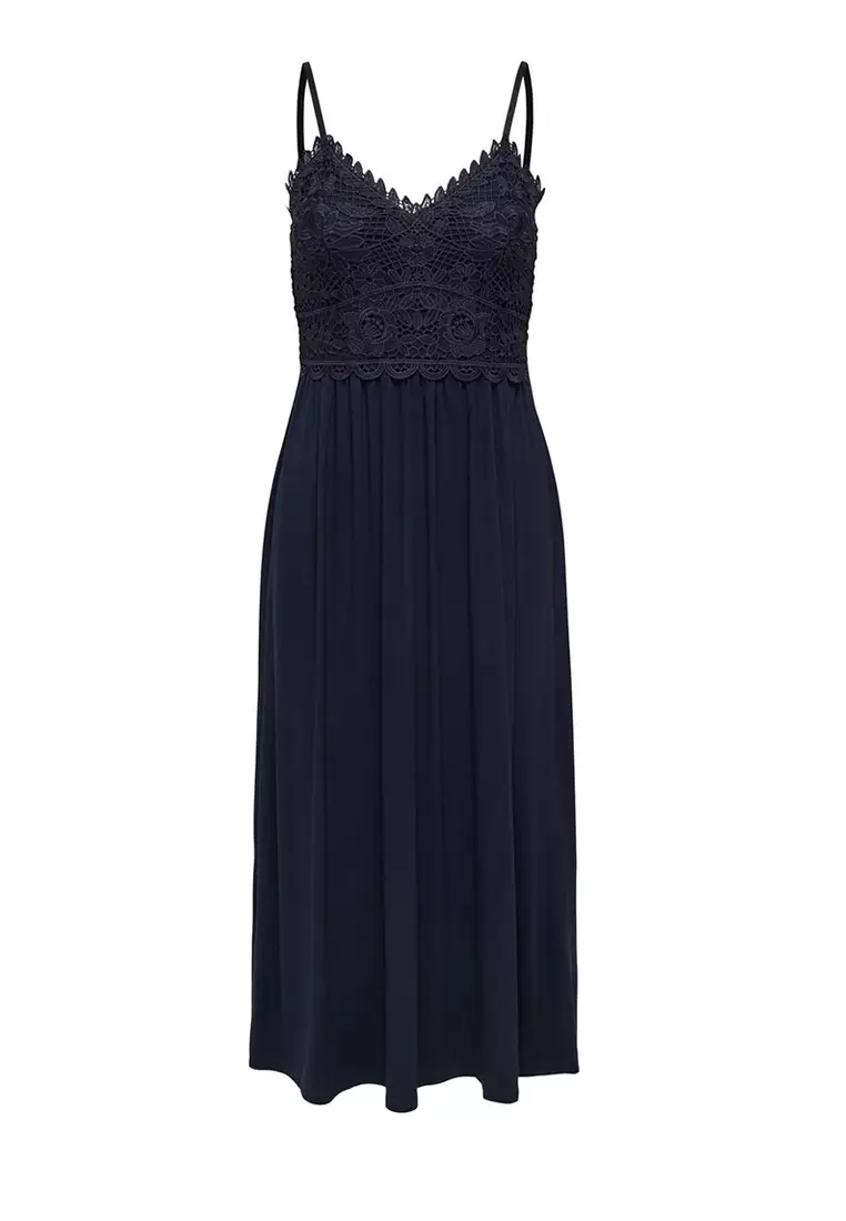 Embroidered Strap Dress