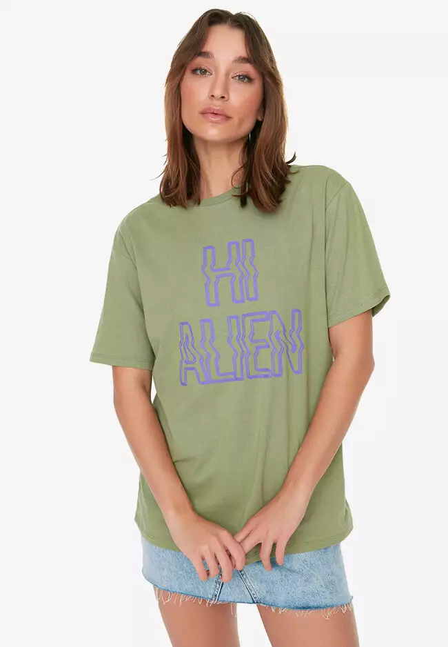 Trendyol Boyfriend Graphic T-Shirt 2023, Buy Trendyol Online