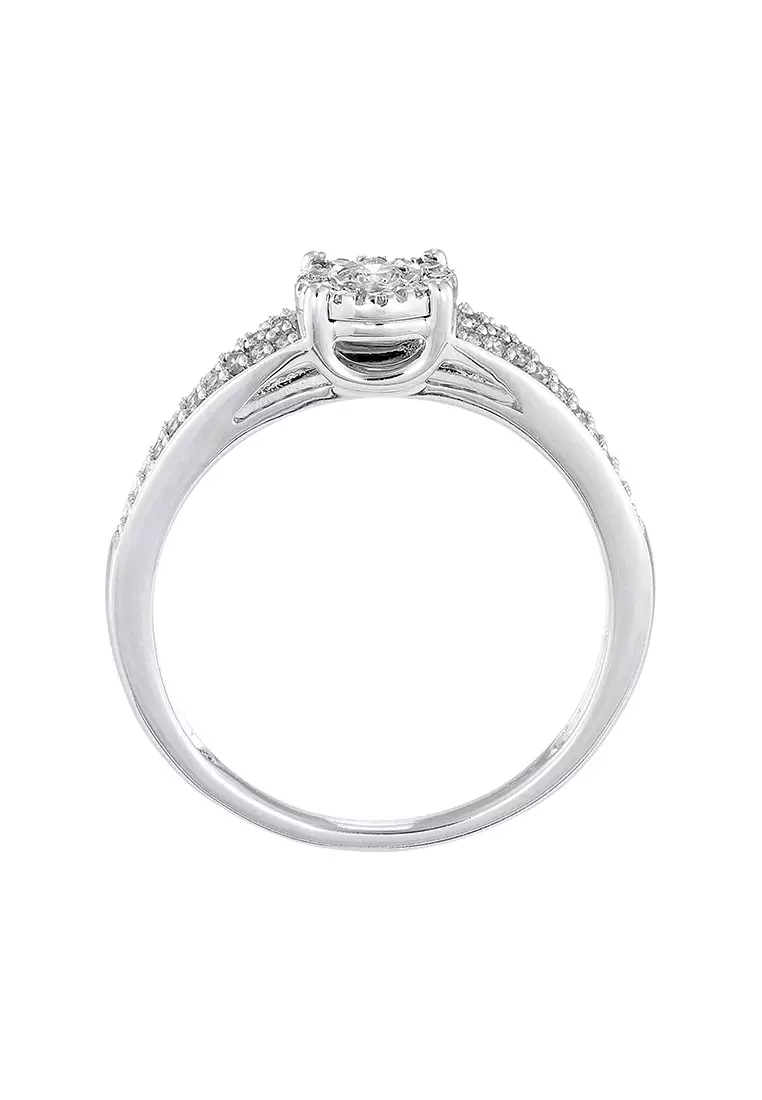 HABIB Round Diamond Ring in 375/9K White Gold 25696