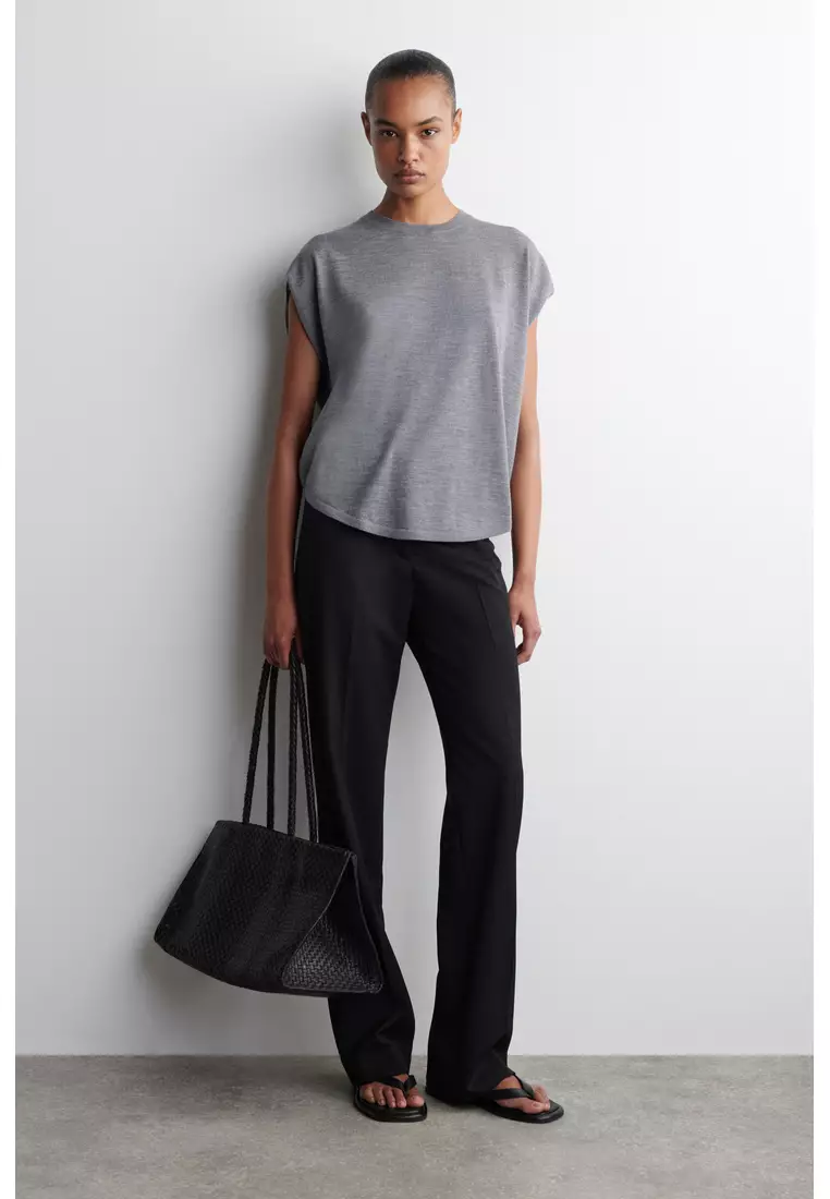 CIRCLE-CUT MERINO WOOL TOP