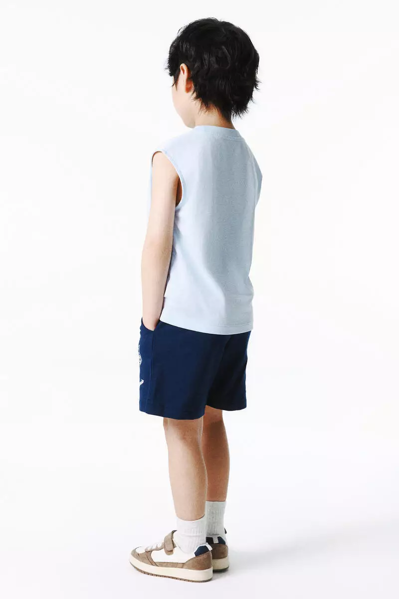 Printed cotton vest top