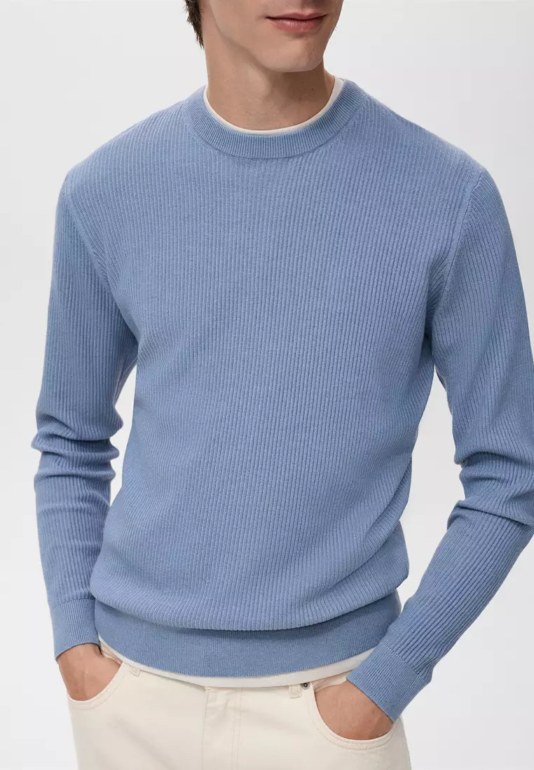 Fine Rib-Knit Sweater