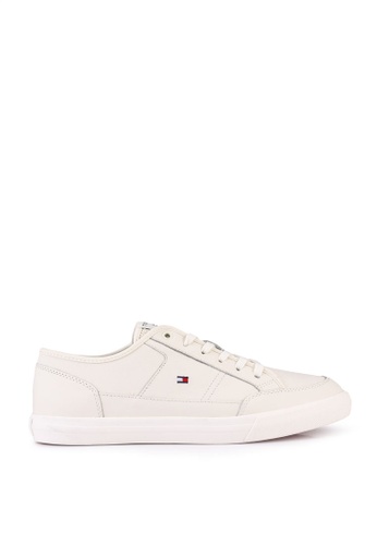Buy Tommy Hilfiger Core Corporate Leather Trainers Online on Singapore