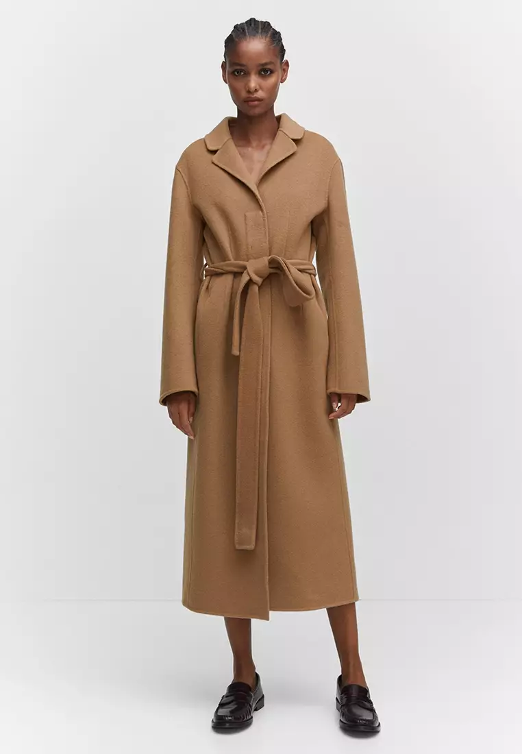Wool Coat With Handmade Belt