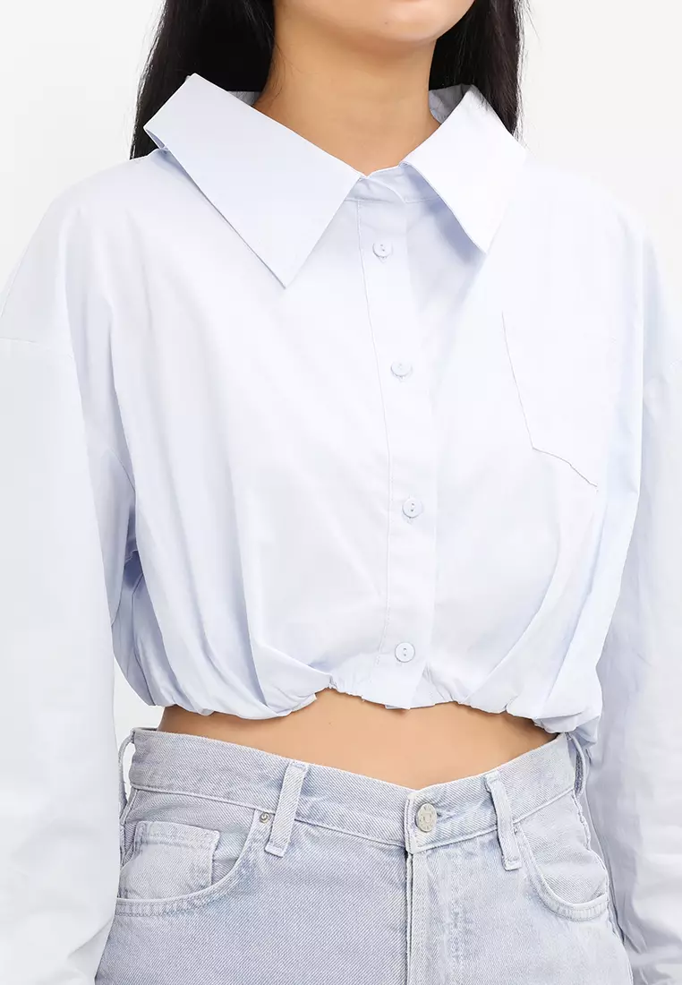 Buy URBAN REVIVO Asymmetrical Hem Long Sleeve Shirt 2024 Online