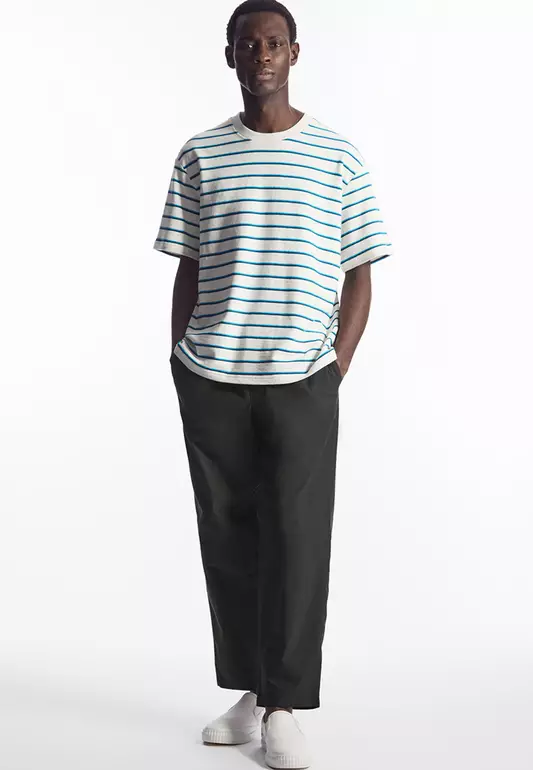 Tapered Poplin Pull-On Trousers