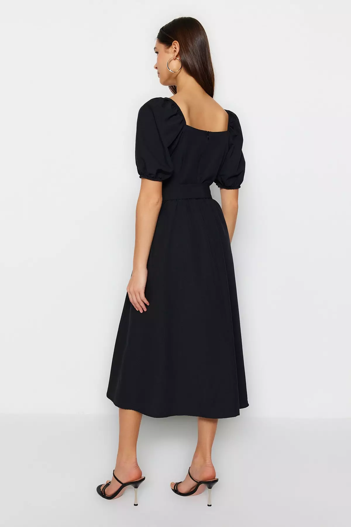 Midi Dress with Belt