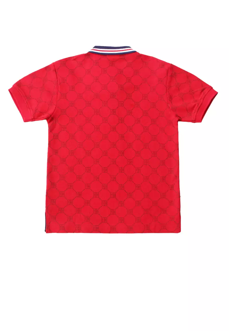 Polo Shirt/ Kaos Polo Anak Laki Red Full Print/ Donald Duck Style