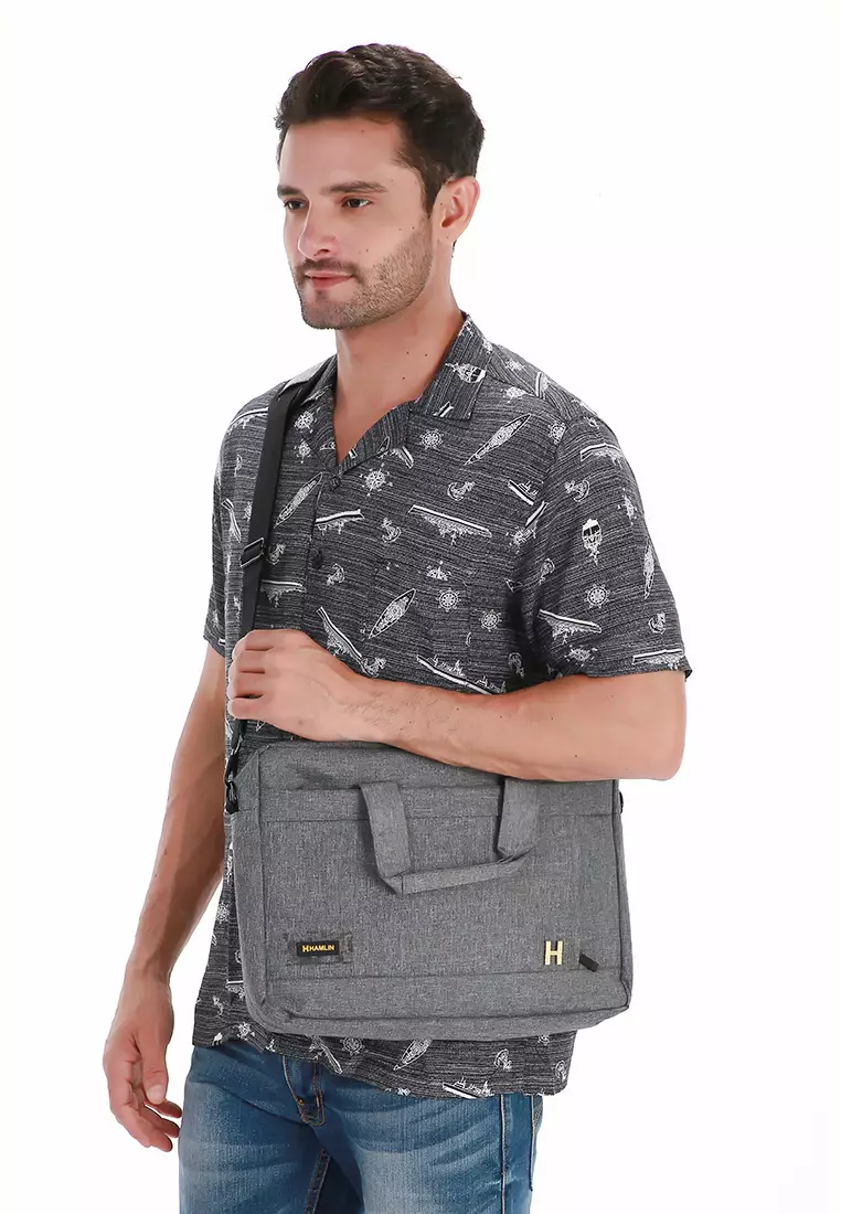 Quenty Tas Jinjing Selempang Laptop Waterproof Bag 14 Inch Material Oxford Cloth ORIGINAL