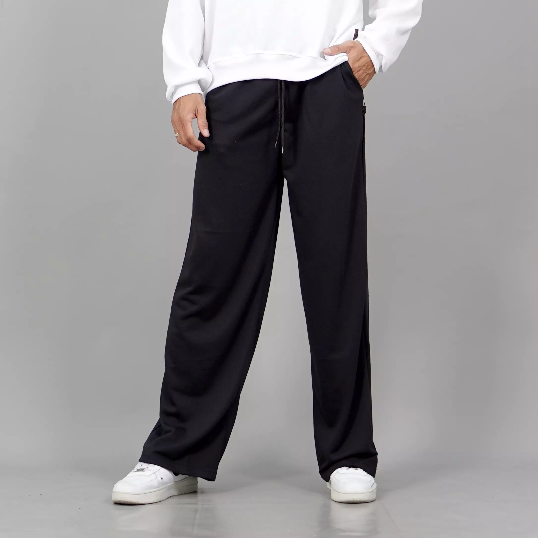  RIO Celana Panjang Pria Loose Pants Celana Loose Pants - Hitam