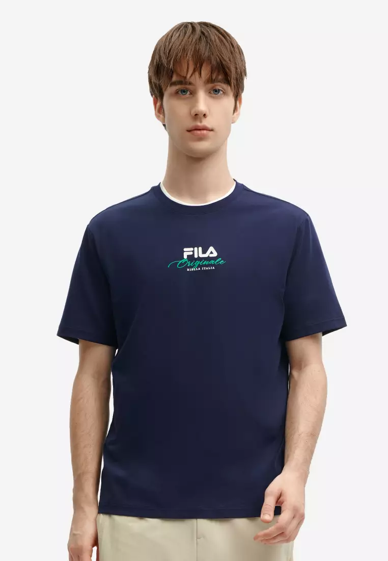 Fila logo shirt best sale