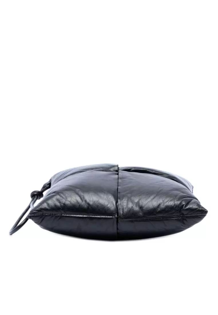 Pre-Loved Bottega Veneta Nappa Intrecciato Padded Square Wristlet Pouch