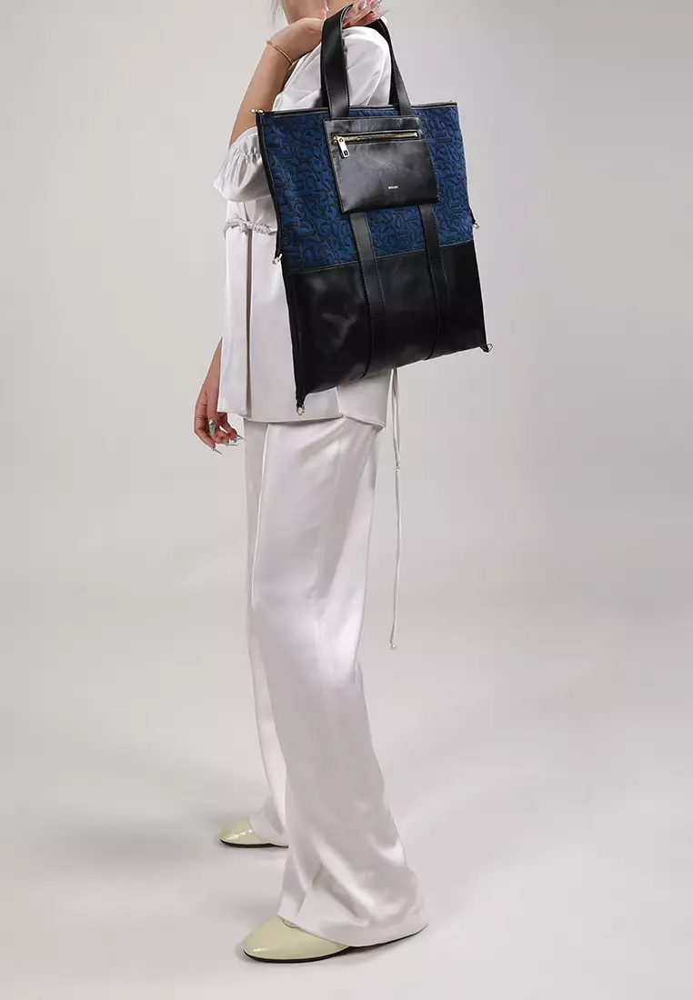 Nin 3-Way Canvas Tote - Navy Blue