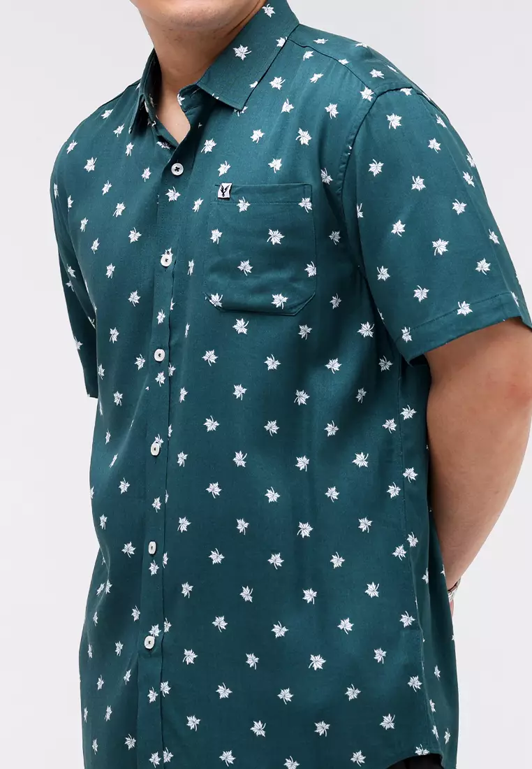 Printed Woven Polo Short Sleeves