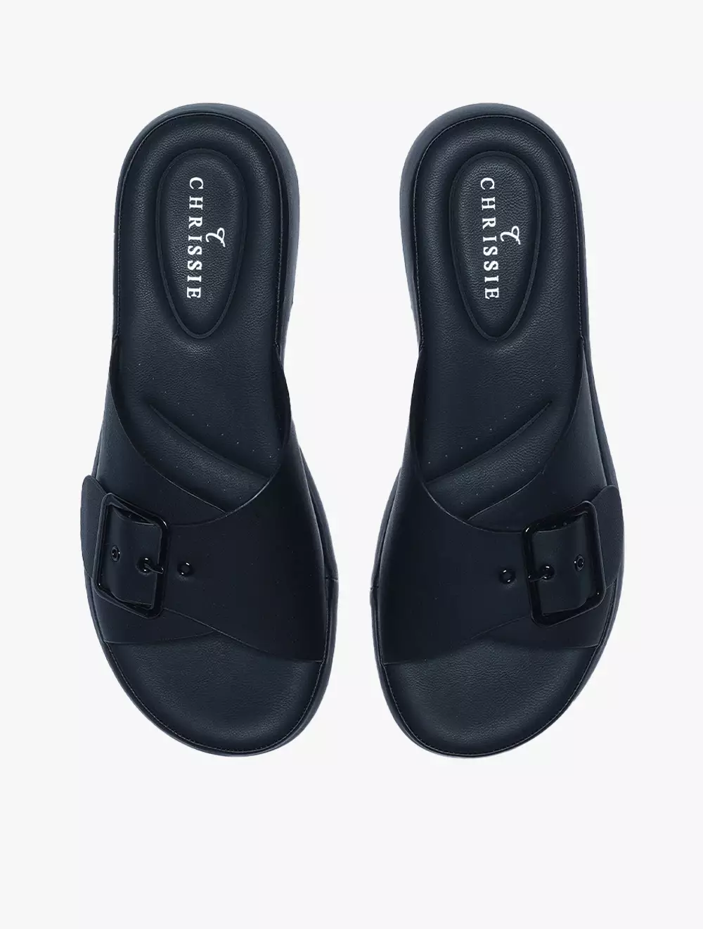 Payless Chrissie Womens Flora Comfort Sandals - Black_05