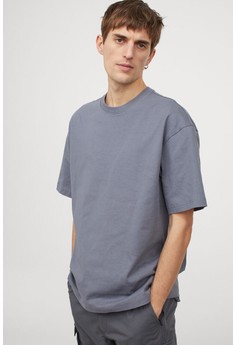 Man with grey t-shirt