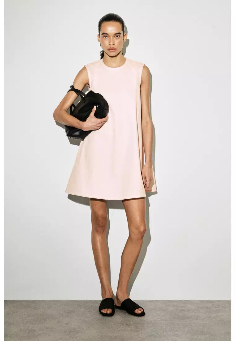 Buy COS PICOT-TRIMMED PLEATED MINI DRESS Online | ZALORA Malaysia