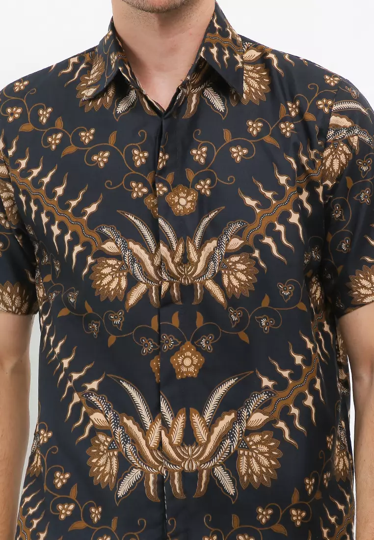 Abhicandra Kemeja Batik Exclusive Premium Pria Casual Modern Lengan Pendek