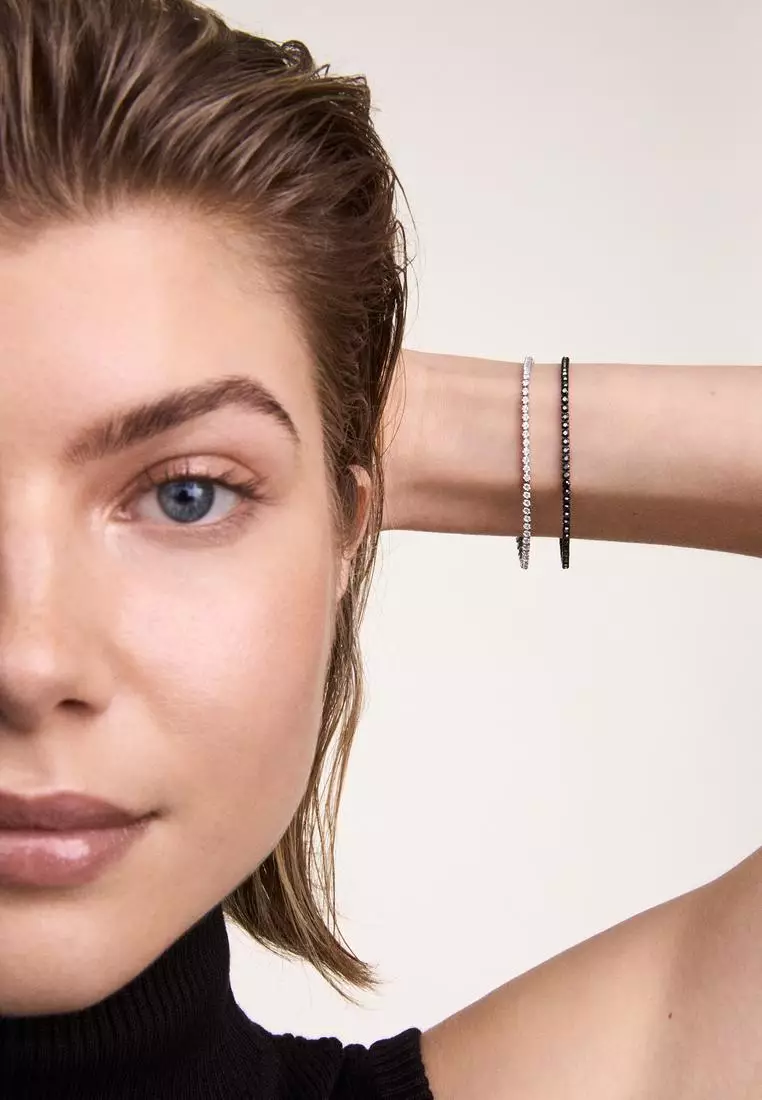 Classic Tennis Bracelet Black - Unisex Bracelet for women and men stainless steel bracelet DW Official Authentic Original gelang tangan perempuan lelaki DW