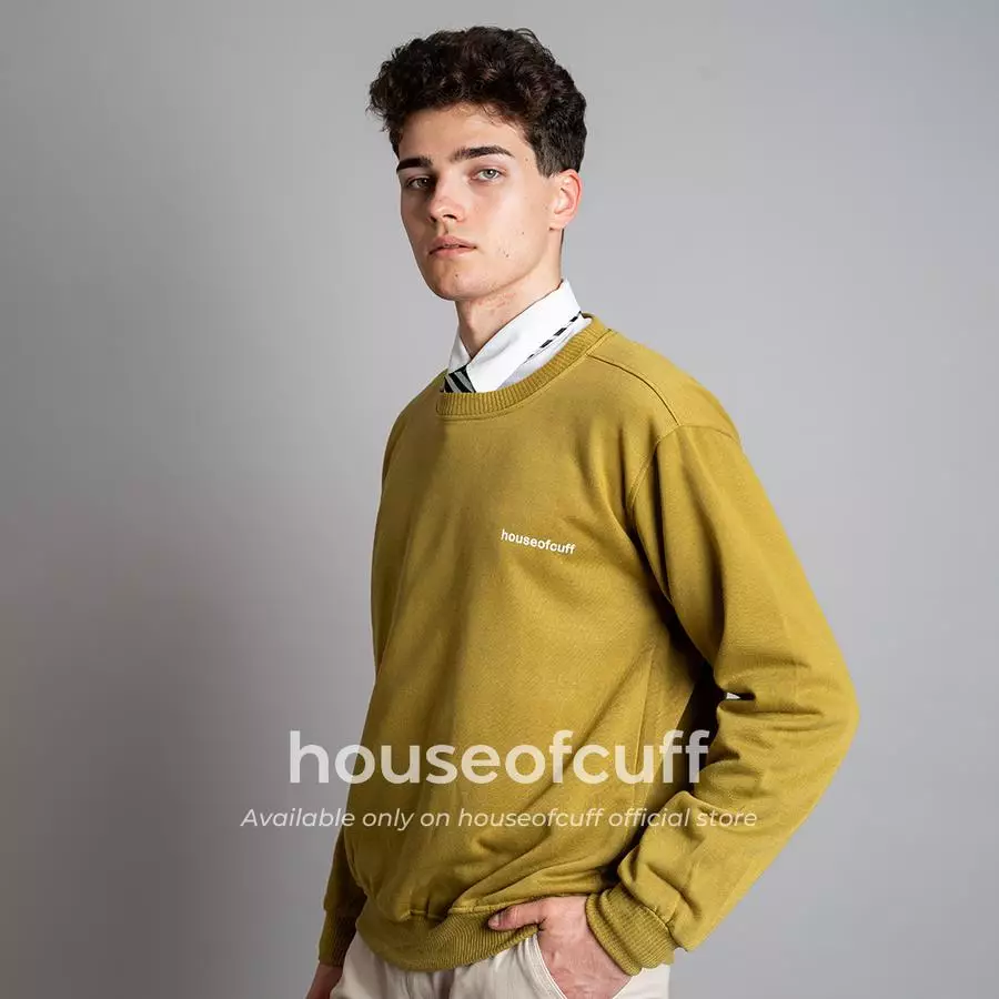 Houseofcuff sweater crewneck basic outer green lime