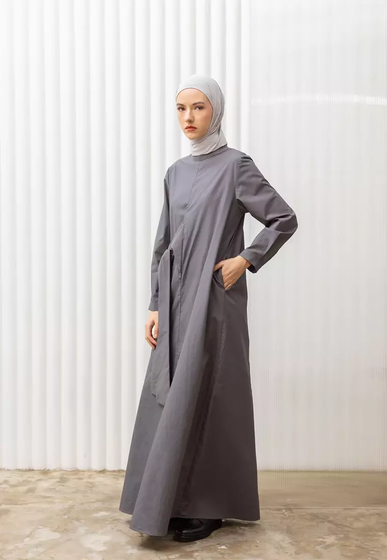 Kami Solana Regular Dress Dark Grey