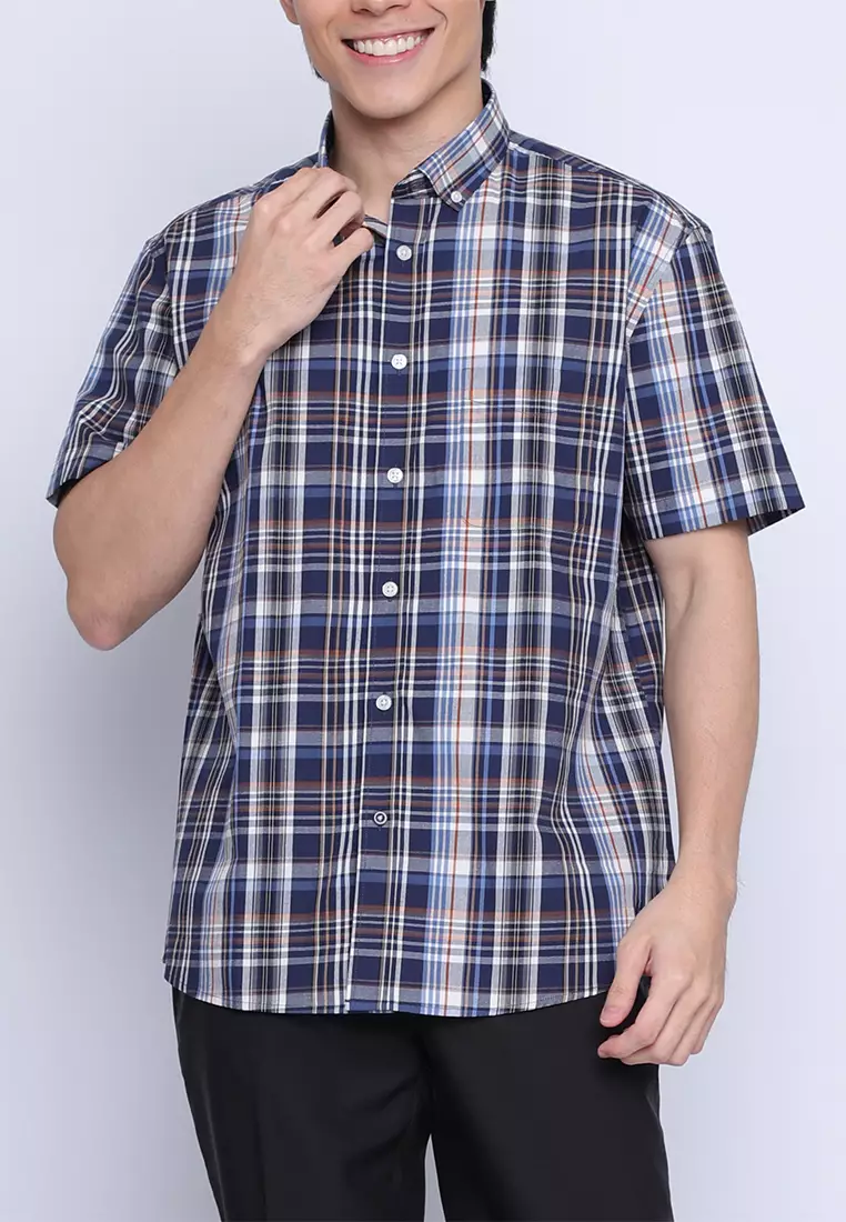 Plaid Casual Shirt With Contrast Trim