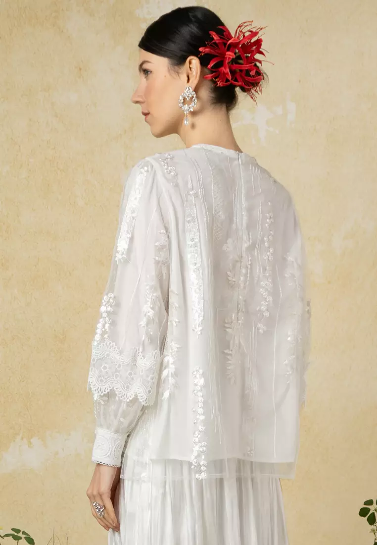 Batari Lace Sequin Top