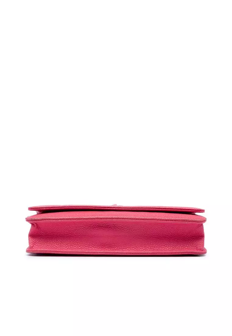 Pre-Loved Chanel Caviar Bicolor Cc Wallet On Chain