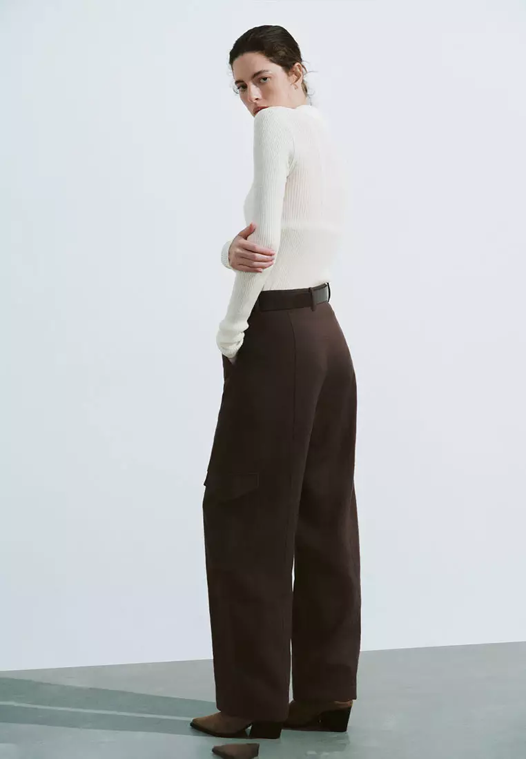 【明星同款】UR秋季新款女装纽扣翻领修身针织衫UWM940011