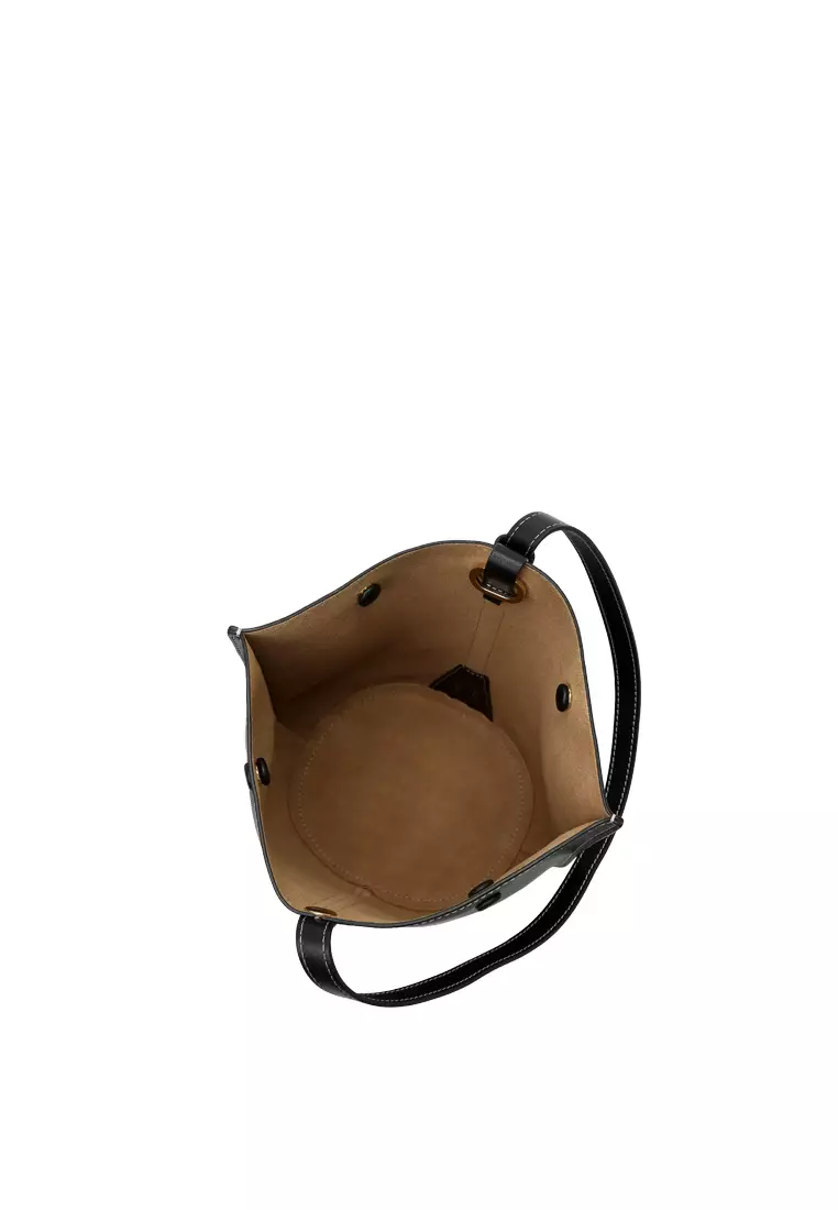 ORUKAMI Flat Hook Convertible Bucket Tote Small - Black