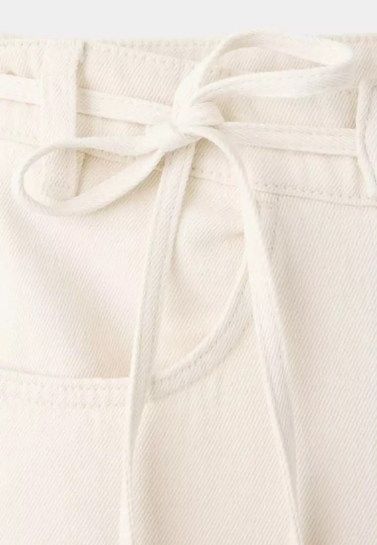 Low-Rise Tie Jeans